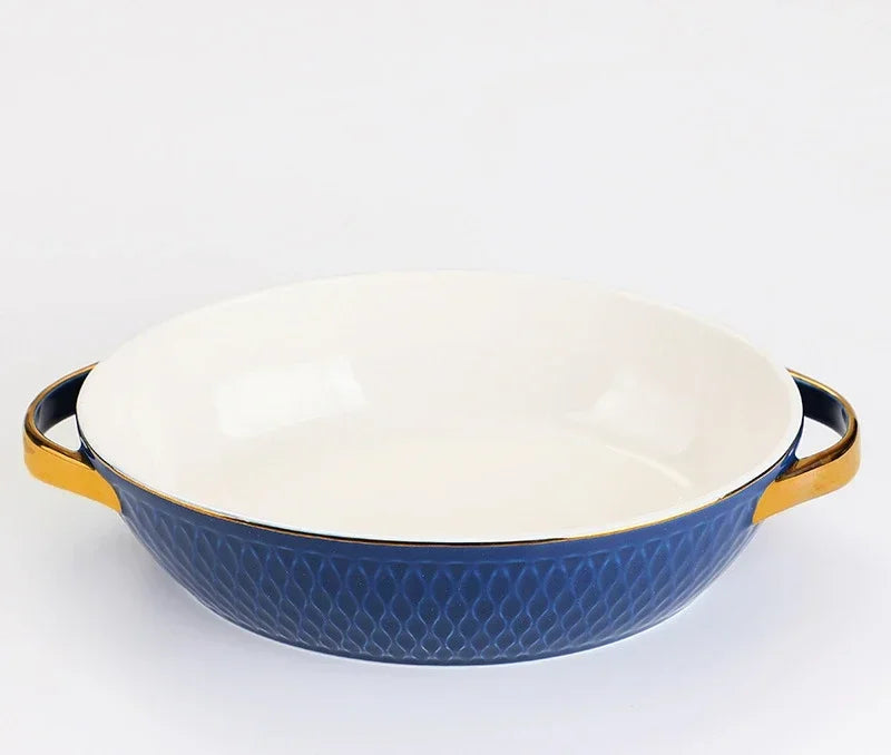Baking Tray, Rectangle Oval, Ceramic Glaze, Baking Pan, Barbecue Salad Plate, Oven Kitchen Ware