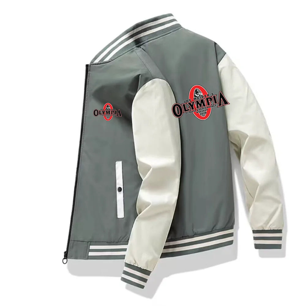 Men's Jackets OLYMPIA Gyms Harajuku Coats Slim Fit Unisex Bomber Jacket Men Baseball sports clothes Casual zipper Streetwear