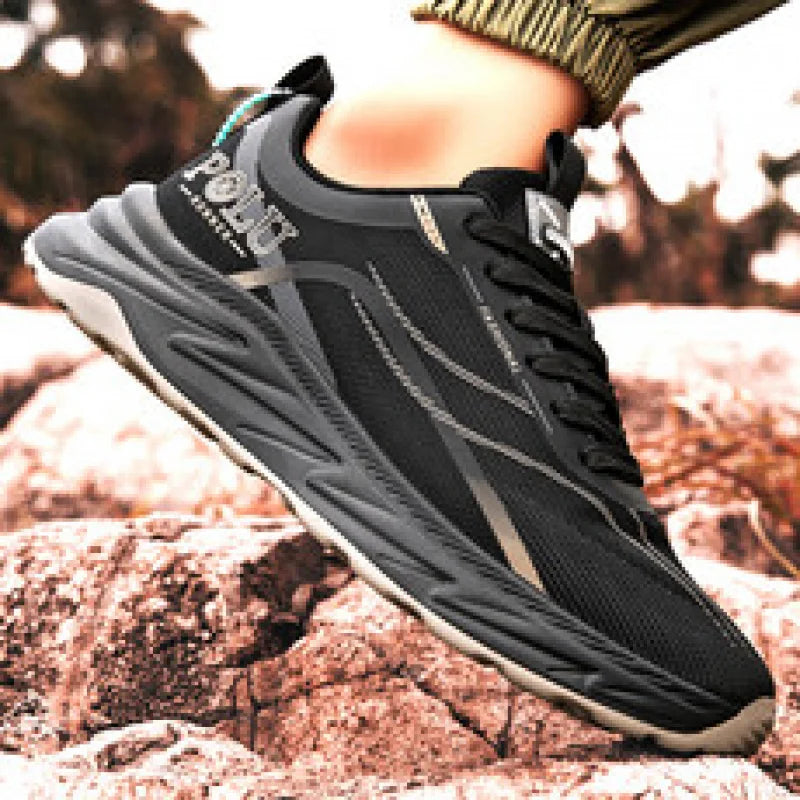 Men's shoes 2025 new spring and autumn sports shoes, durable and lightweight running shoes, breathable for teenagers, middle sch