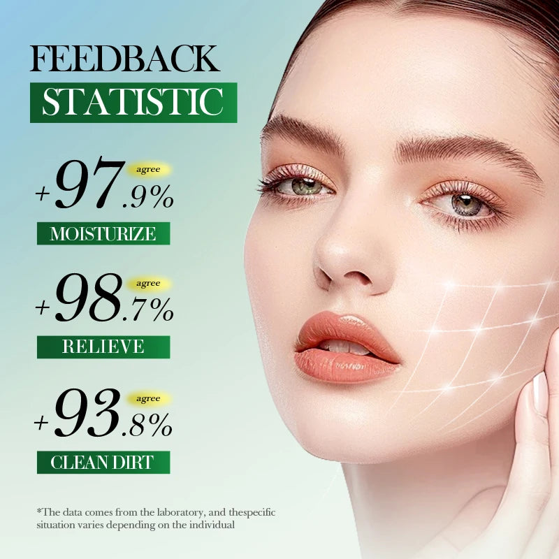 Facial Skin Care Set Moisturizing Facial Cleanser Refreshing Facial Cleanser firming Aloe Vera Face Gel Rejuvenate Skin Lighten