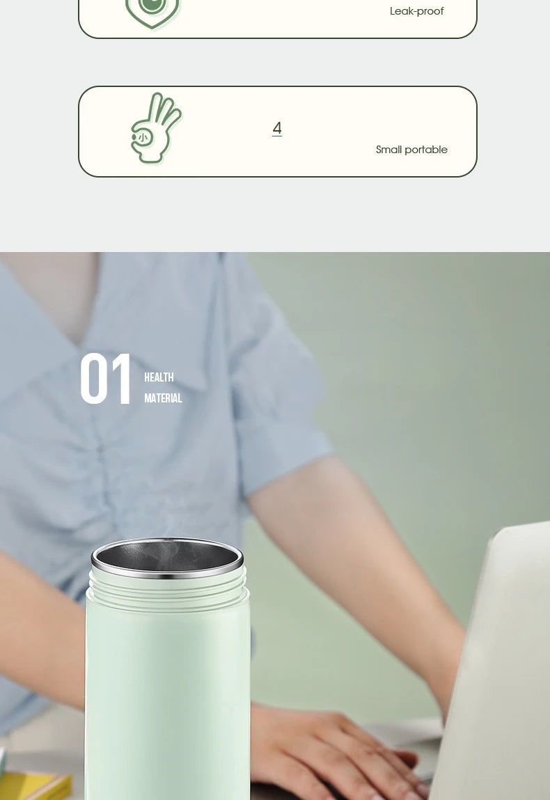 Smart Digital Water Bottle Electric Kettles with Smart Temperature Control Cup Heated Thermal Bottle Stainless Steel Thermos