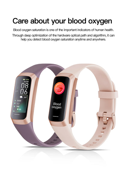 LIGE Amoled Smart Watch Smartwatch Band Women Heart Rate Blood Waterproof Connected Smart Bracelet Sport Fitness Tracker  Watch