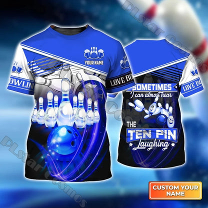 Summer Latest Mens t shirt Personalized Name Bowling Team 3D Full Printed Unisex Casual Tshirt Gift For Bowling Lovers DW206