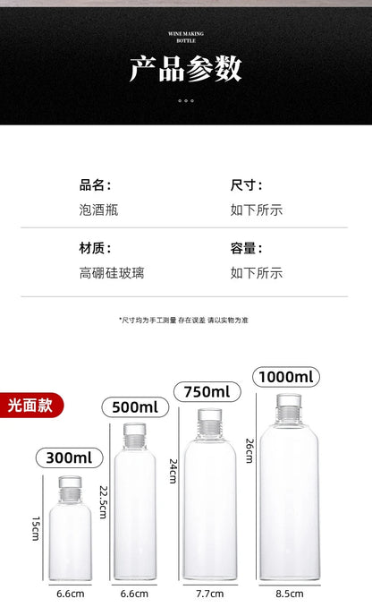300-1000ML Glass Water Bottle Large Capacity Multi-function Creative Simple Milk Cup Portable Transparent Outdoor Sports Bottle