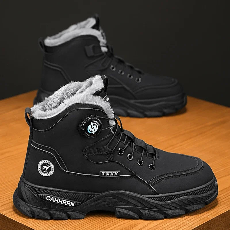 Men's Sneakers Add Velvet Ankle Boots Winter Boots for Men Soft and Comfortable Shoes for Men Sports and Leisure Wear-resistant