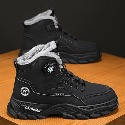 Men's Sneakers Add Velvet Ankle Boots Winter Boots for Men Soft and Comfortable Shoes for Men Sports and Leisure Wear-resistant