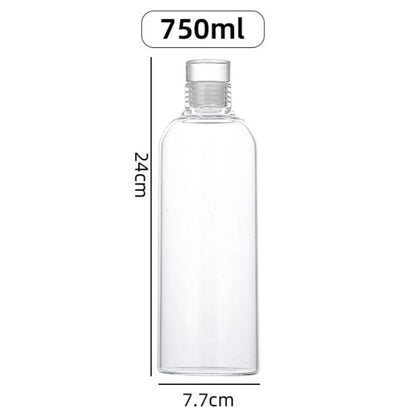 300-1000ML Glass Water Bottle Large Capacity Multi-function Creative Simple Milk Cup Portable Transparent Outdoor Sports Bottle