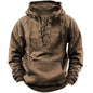 Men's Casual Hoodie Spring Autumn Fashionable Sports Multi-Pocket Trendy Retro Hooded Jacket Youth