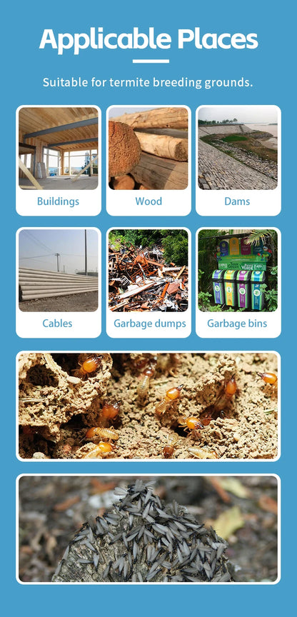 Termite killer, eco-friendly model, long-lasting effect. Suitable for termite control in soil, buildings and wood.-House
