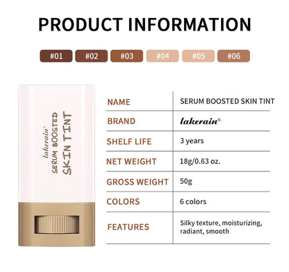 Eraser Foundation Stick Stick Serum Boosted Skin Tint Foundation Stick Smooth Plumper Hight Coverage Travel Flawless Foundation