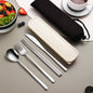Eco Friendly 304 Dinnerware Set, Portable Cutlery Sets with Case, Kitchen Accessories, Gold Knife Fork Spoon Silverware Sets