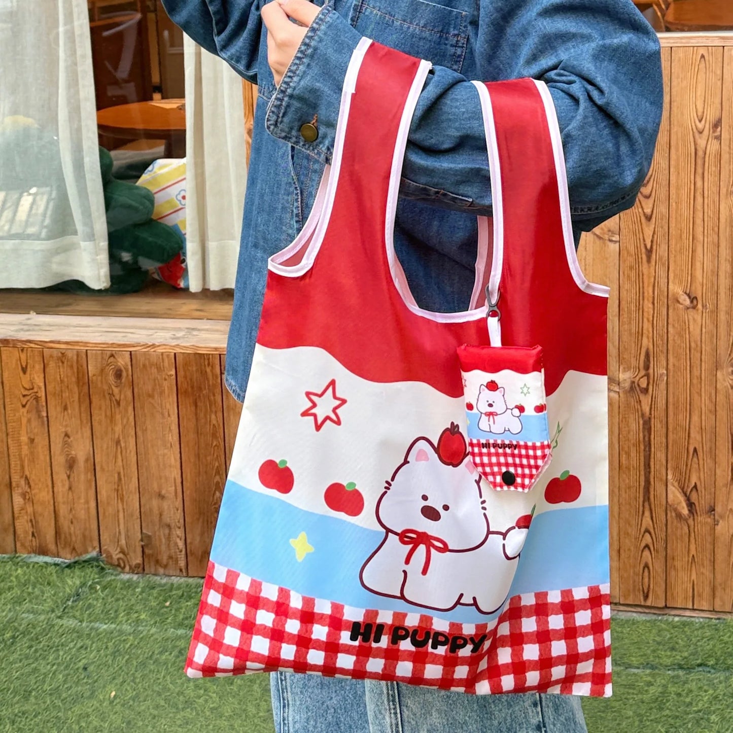 Supermarket Eco-Friendly Bag Cute Shopping Bag Large Capacity Foldable and Easy To Carry Bag Together
