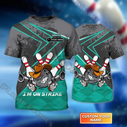 Summer Latest Mens t shirt Personalized Name Bowling Team 3D Full Printed Unisex Casual Tshirt Gift For Bowling Lovers DW206