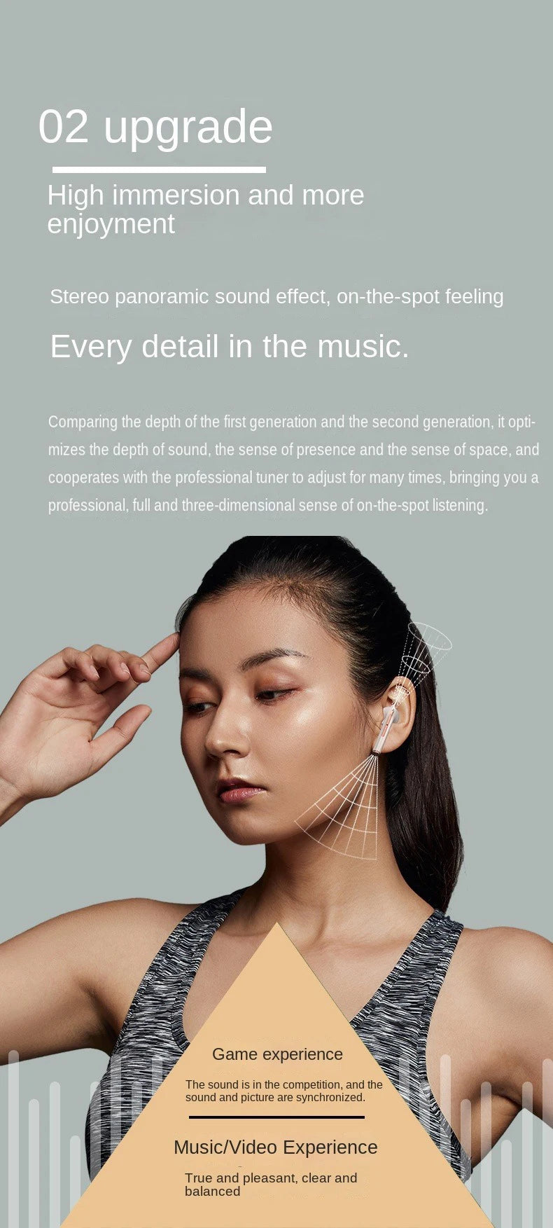 Redmi Wireless Headset Upgraded Bluetooth 5.3  TWS  Headset HD Music Headphones In-Ear Hands-Free With Microphone