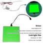 Electroluminescent Eco-friendly Light Source, 12V, Adjustable DIY Frame, Flexible 10x10cm EL Backlight.