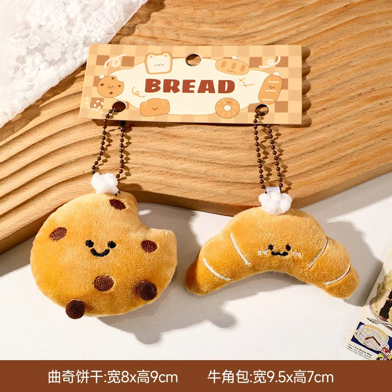 Cute Bread, Plush Bags, Pendants, Keychains, Creative Little Dolls  Accessories Wholesale  Cartoon Girl Backpack Accessories