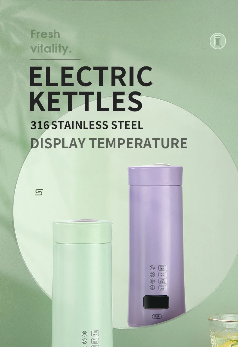 Smart Digital Water Bottle Electric Kettles with Smart Temperature Control Cup Heated Thermal Bottle Stainless Steel Thermos