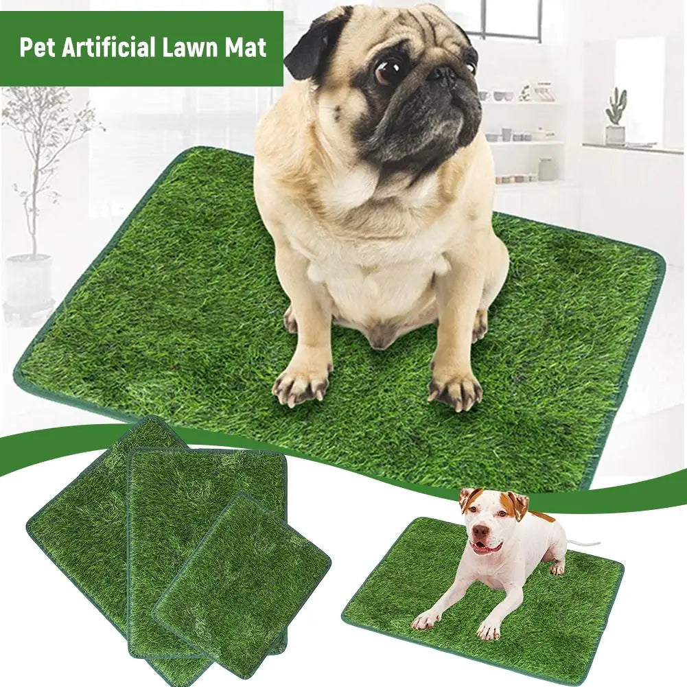 1pcs Pet Artificial Lawn Mat For Training Puppy Pee Indoor Outdoor Leak Proof Easy Clean Washable Non Slip Dogs Toilet Tray Tool
