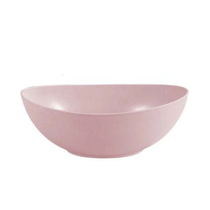 Eco-Friendly Wheat Straw Household Bowl Large Kitchen Fruit Salad Vegetable Dish Creative Microwavable Food Bowl Hot Sale