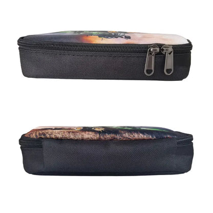 Custom Logo Photo Pencil Bag Personalized Text Name Image Pencil Box Stationary Bags Pen Storage Bag Brush Holder Gift