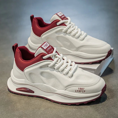 Men's Sneakers Fashion Walking Shoes for Men Anti Slip Sports Athletic Autumn Running Outdoor Comfort Cheap Leather Footwear