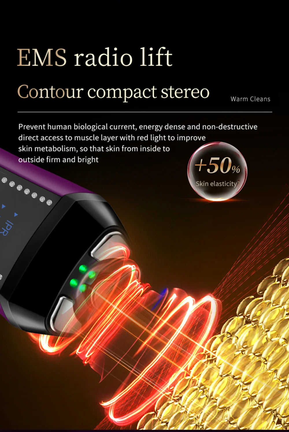 Portable Beauty Device Ems R&f Home Use Face Beauty Purple Facial Beauty Device skin care