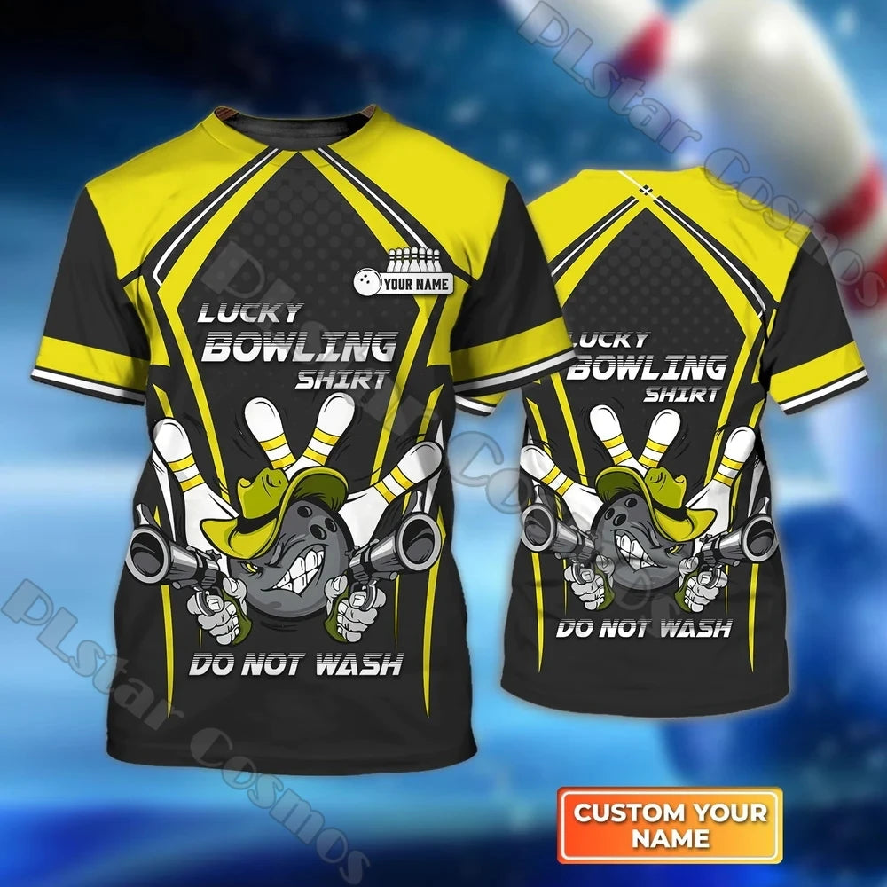 Summer Latest Mens t shirt Personalized Name Bowling Team 3D Full Printed Unisex Casual Tshirt Gift For Bowling Lovers DW206