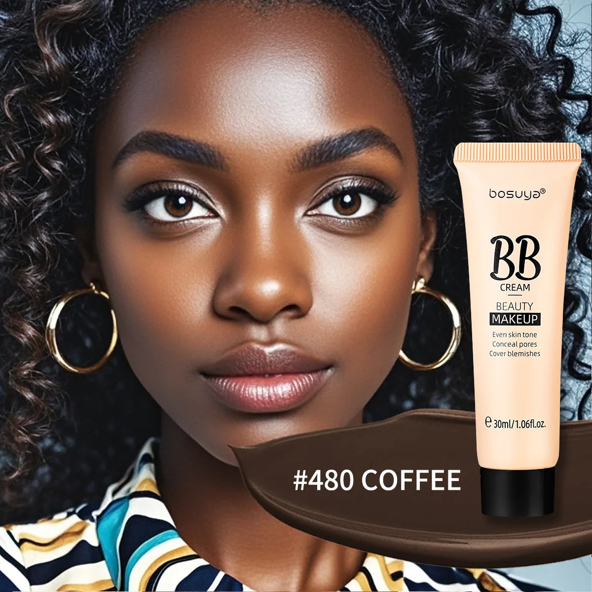 30ml Beauty BB Cream Foundation,Liquid Concealer,Long-Lasting Moisturizing Waterproof,Not Easy to Remove Makeup,Full Coverage