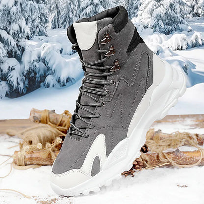 Fashion Men's Boots Comfortable Men Casual Shoes Breathable High Top Sneakers for Outdoor Non Slip Ankle Boots Platform Sneakers