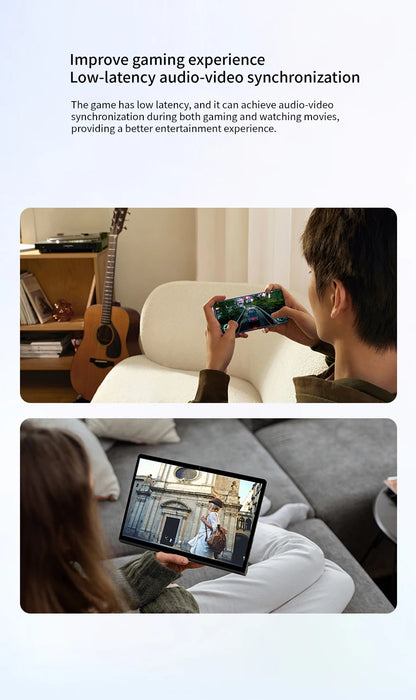 Lenovo Wireless Sport Earbuds Active Noise Cancelling Clip on Comfortable Headphones with Long Battery Life Hi-Fi Sound Bt 5.4