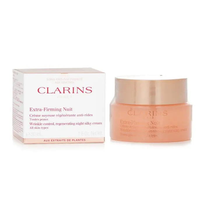 Clarins Extra Firming Nuit Wrinkle Control, Regenerating Night Silky Cream 50ml, for All Skin Types, Original SkinCares