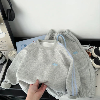Autumn New Comfortable Fashion Casual Hoodie Set for Babies Cute Boys and Girls Sports Children's Clothes Korean Version