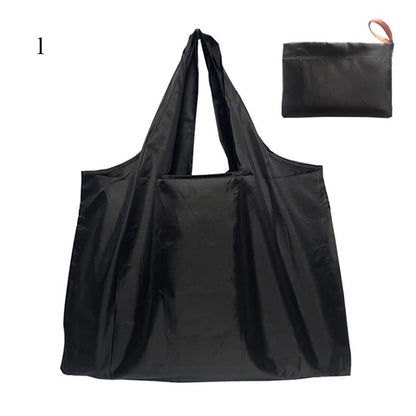 Eco-Friendly Printing Foldable Shopping Bag Tote Folding Pouch Handbags Convenient Large-capacity Thick For Travel Grocery Bag