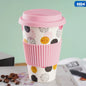401-500ml Eco Friendly Bamboo Reusable Travel Cup For Outdoor Portable Mug Tea Coffee Cup Coffee Tea Water Juice Mug Flask Gift