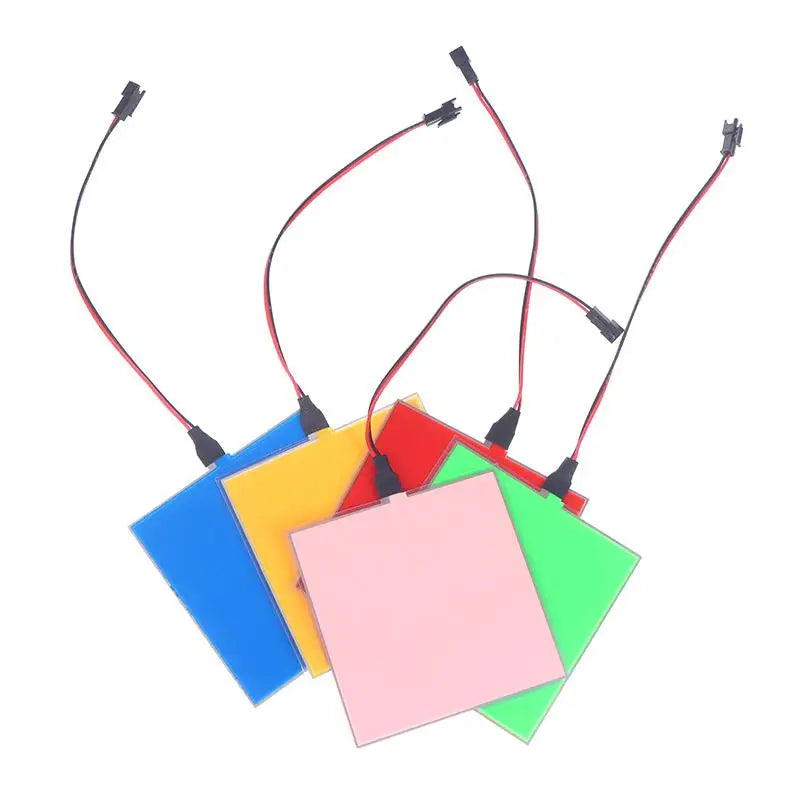 Electroluminescent Eco-friendly Light Source, 12V, Adjustable DIY Frame, Flexible 10x10cm EL Backlight.
