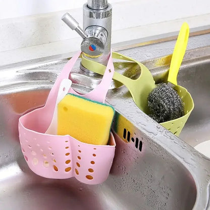 Drain Basket, Sink Holder, Storage Tools, Kitchen Bathroom Storage Shelf, Sponge Holder, Kitchen Drain Basket Draining Rack