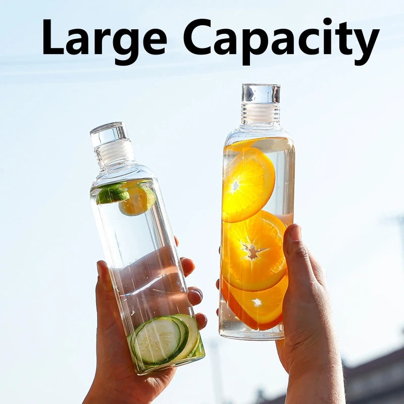 300-1000ML Glass Water Bottle Large Capacity Multi-function Creative Simple Milk Cup Portable Transparent Outdoor Sports Bottle
