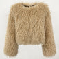 Fur Coat Eco-friendly Fur Jacket New Style Solid Color Women Clothing Cropped Jacket Direct From Manufacturer Eco-friendly Fur