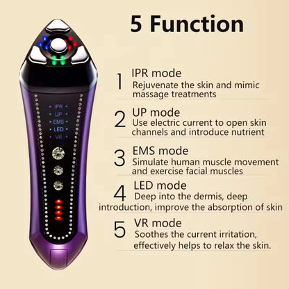 Portable Beauty Device Ems R&f Home Use Face Beauty Purple Facial Beauty Device skin care