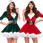 Christmas Dress Outfit For Adult Females Performance Queen Santa Lolita Party Dresses Woman Clothes And Fishnet Stockings