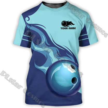 Summer Latest Mens t shirt Personalized Name Bowling Team 3D Full Printed Unisex Casual Tshirt Gift For Bowling Lovers DW206