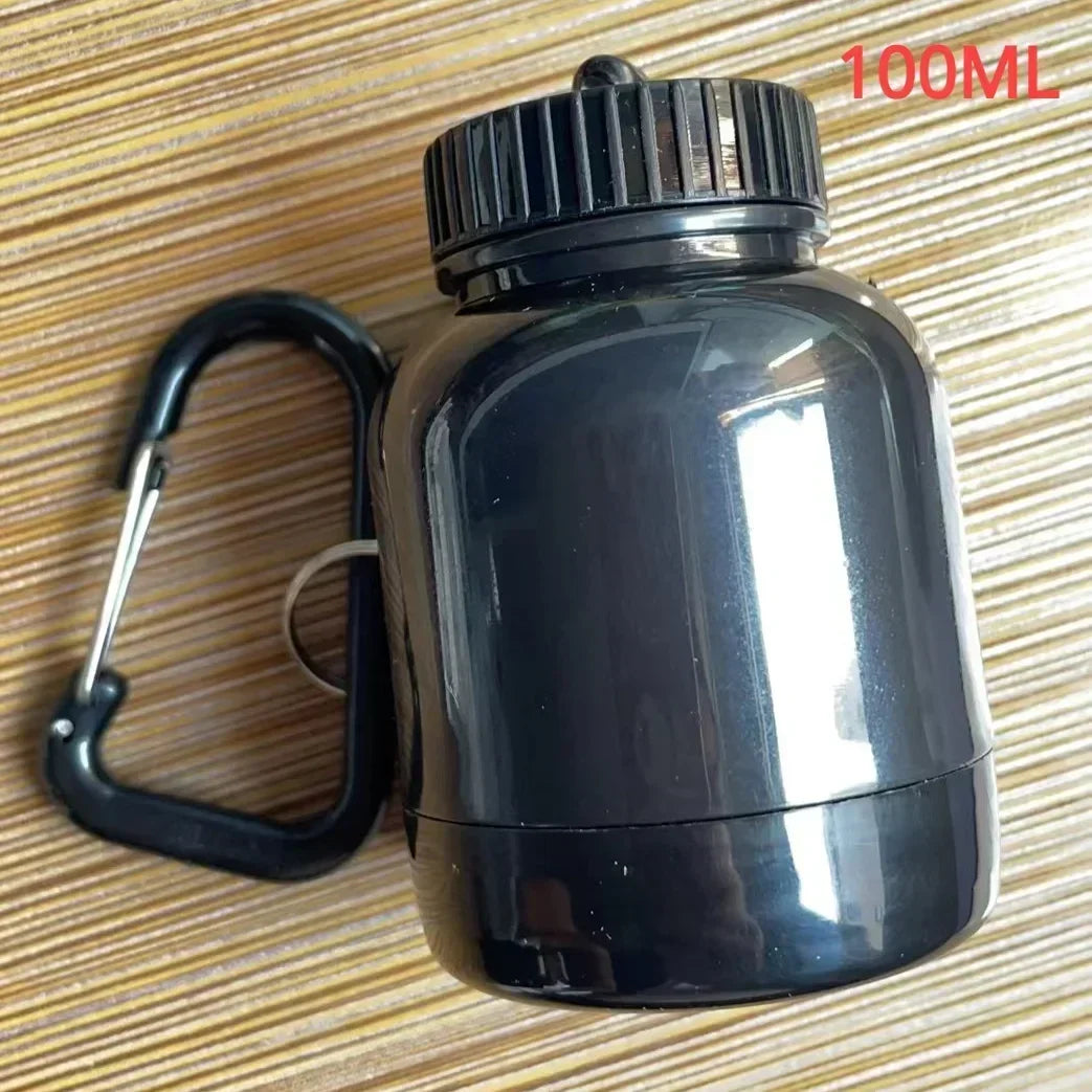 100ML Portable Protein Powder Bottle With Whey Keychain Health Funnel Medicine Box Small Water Cup Outdoor camping Container