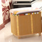Eco-Friendly Bamboo Woven Storage Stool Wooden Multi-Functional Organizer Box Sofa Bench for Hallway Balcony Shoe Footrest