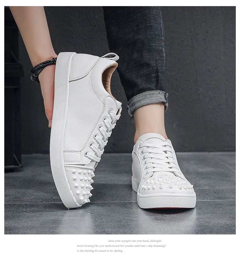 Comfortable Breathable Studded Sneakers for Men Women Casual Sports Shoes Fashion Lightweight Walking Shoes