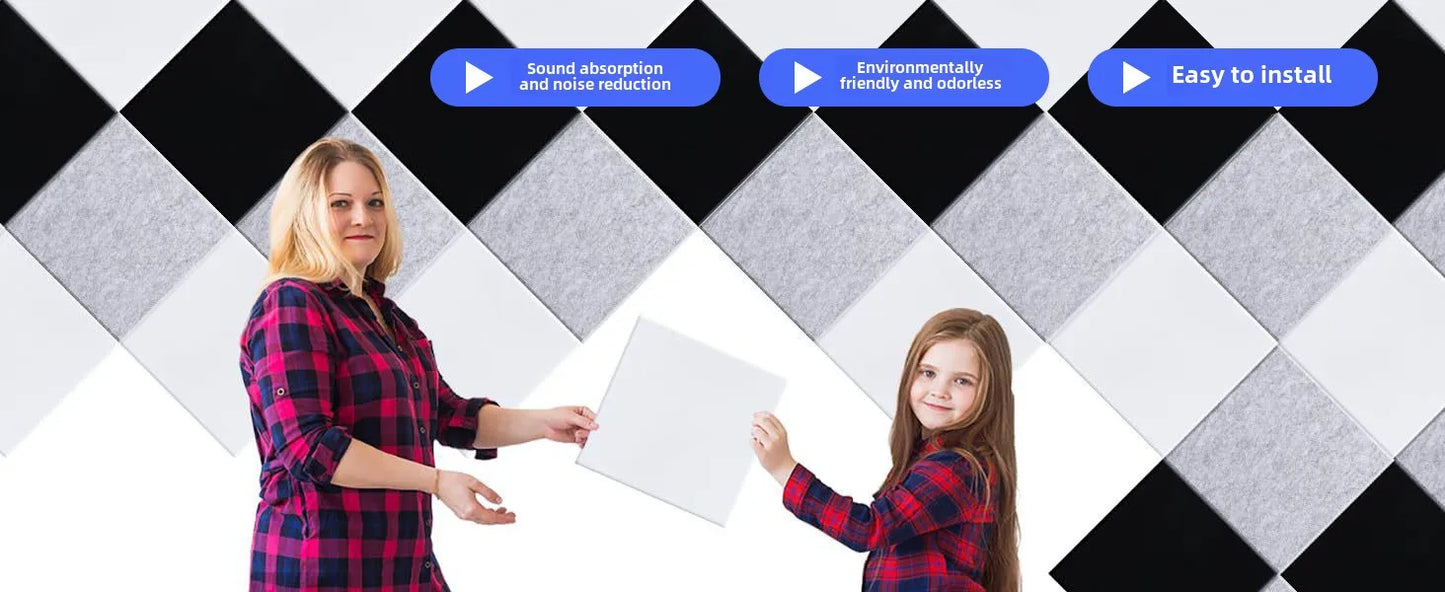 Eco-Friendly Polyester Fiber Acoustic Panels & Felt Soundproof Tiles for Kindergarten/Office/School, Noise Reduction Wall Decor