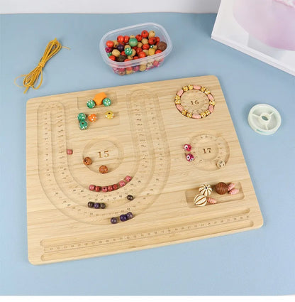 Eco-Friendly Bamboo Bead Board Perfect Tool for Jewelry Making and Beading Projects Bracelet Necklaces Design Beading Mats Trays