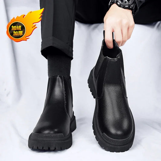 Ankle Boots Casual Sneaker Casual Shoes Leather Shoes Male Sneakers Loafers Sports and Leisure Work Wear Men's Autumn Sneakers