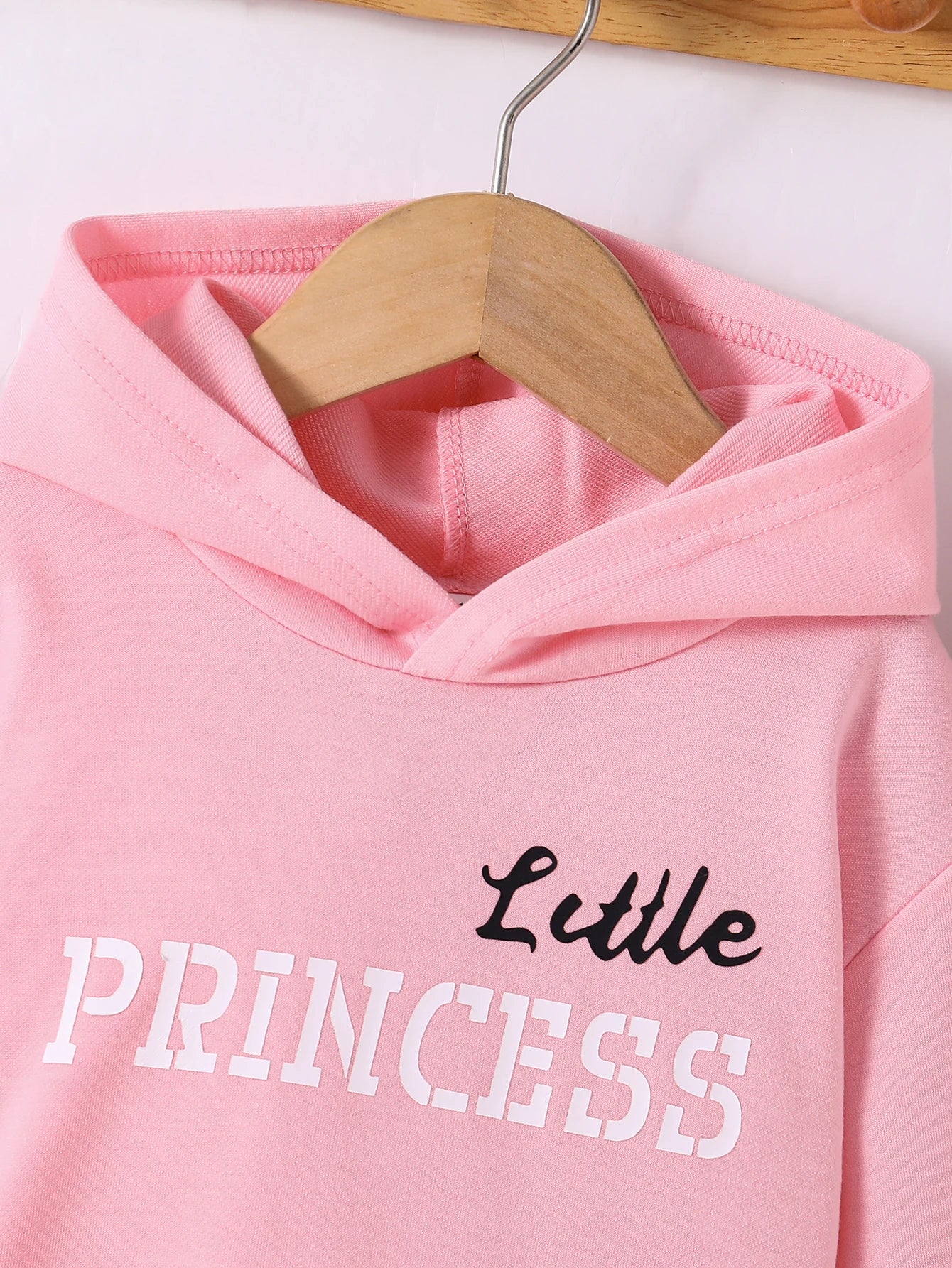 2-Piece Set for Baby Girls, Simple and Comfortable Spring and Autumn Style, Baby Girl's Hoodie with English Letter Print, Long-Sleeve Ribbed Sweatshirt + Elastic Waist Jogger Pants, Infant Fashion Trendy Stylish Clothing