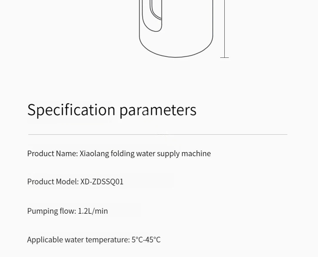 Xiaolang Smart Electric Water Dispenser Portable Automatic Water Pump for Household use Small Water fold Drinkware Kitchen