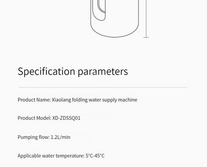 Xiaolang Smart Electric Water Dispenser Portable Automatic Water Pump for Household use Small Water fold Drinkware Kitchen